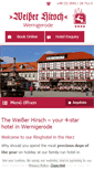 Mobile Screenshot of hotel-weisser-hirsch.de